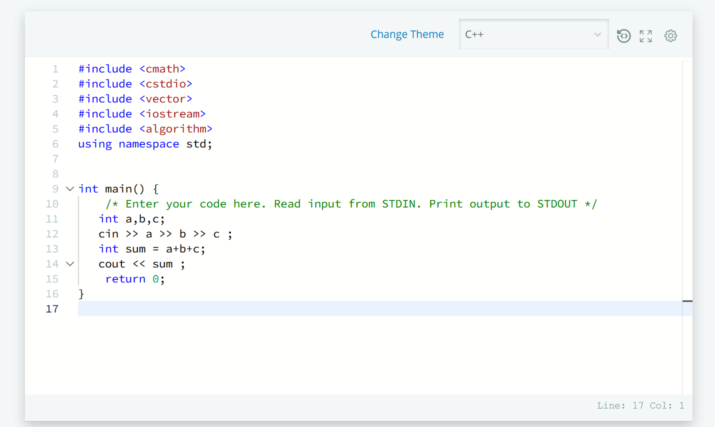 Input and Output with C++ Hackerrank Solution