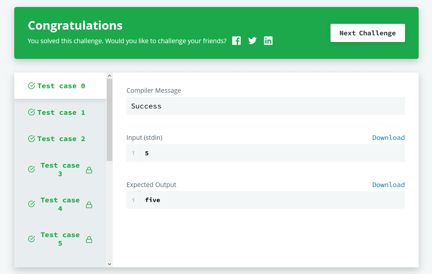 Conditional Statements in C HackerRank Solution