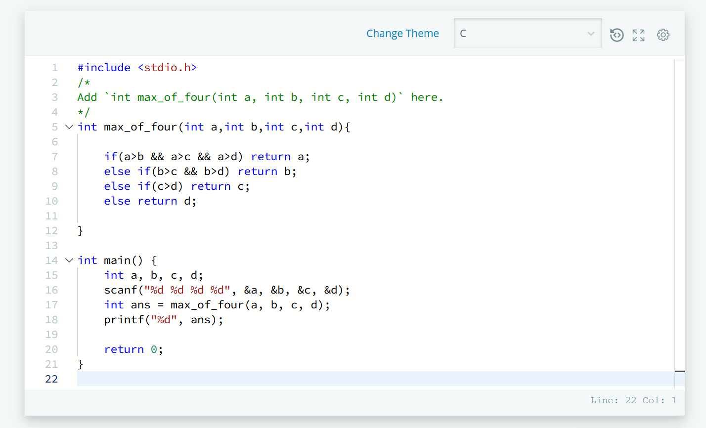 Functions in C HackerRank Solution