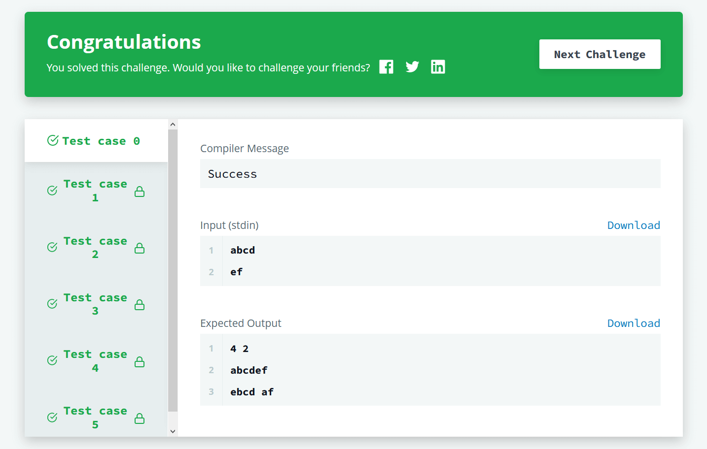 Strings in C++ HackerRank Solution