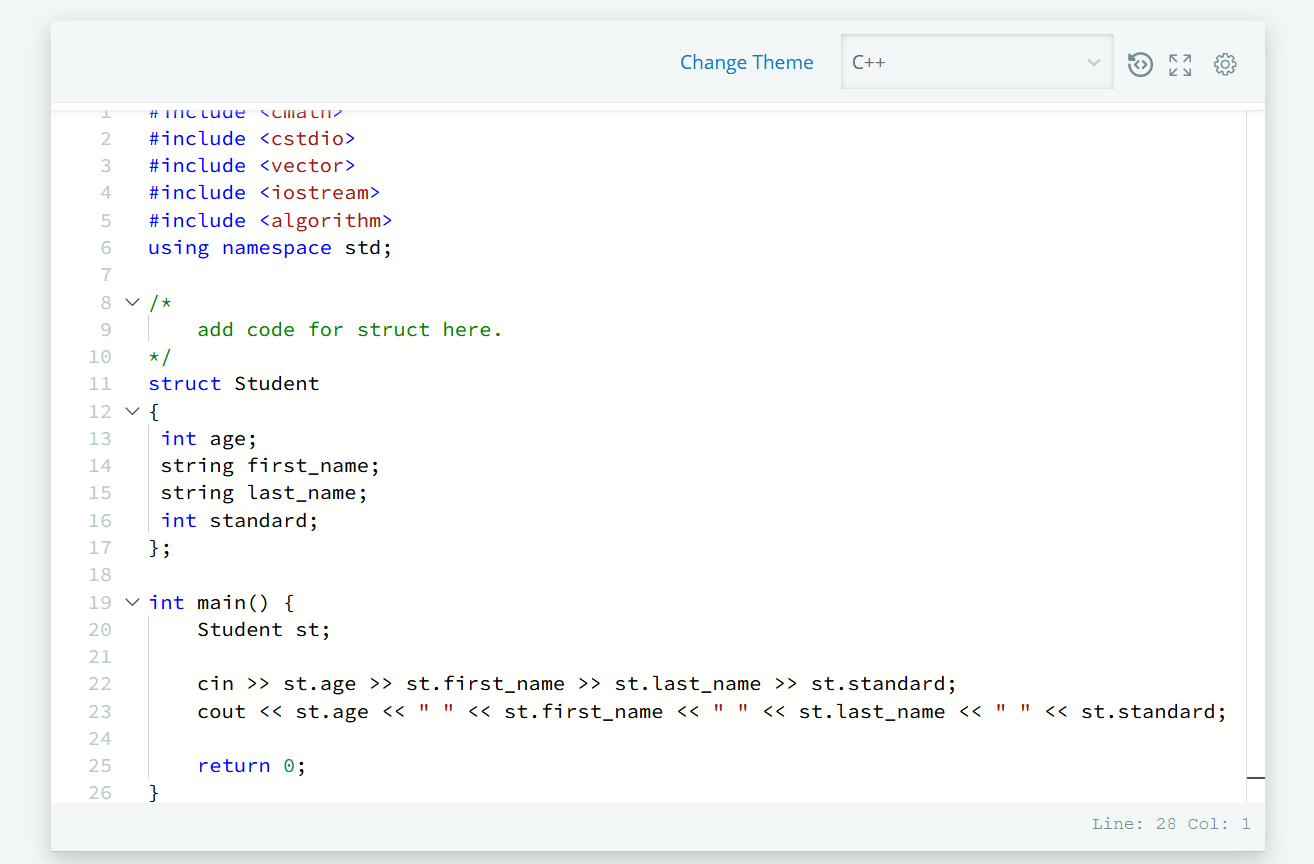 Structs in C++ HackerRank Solution