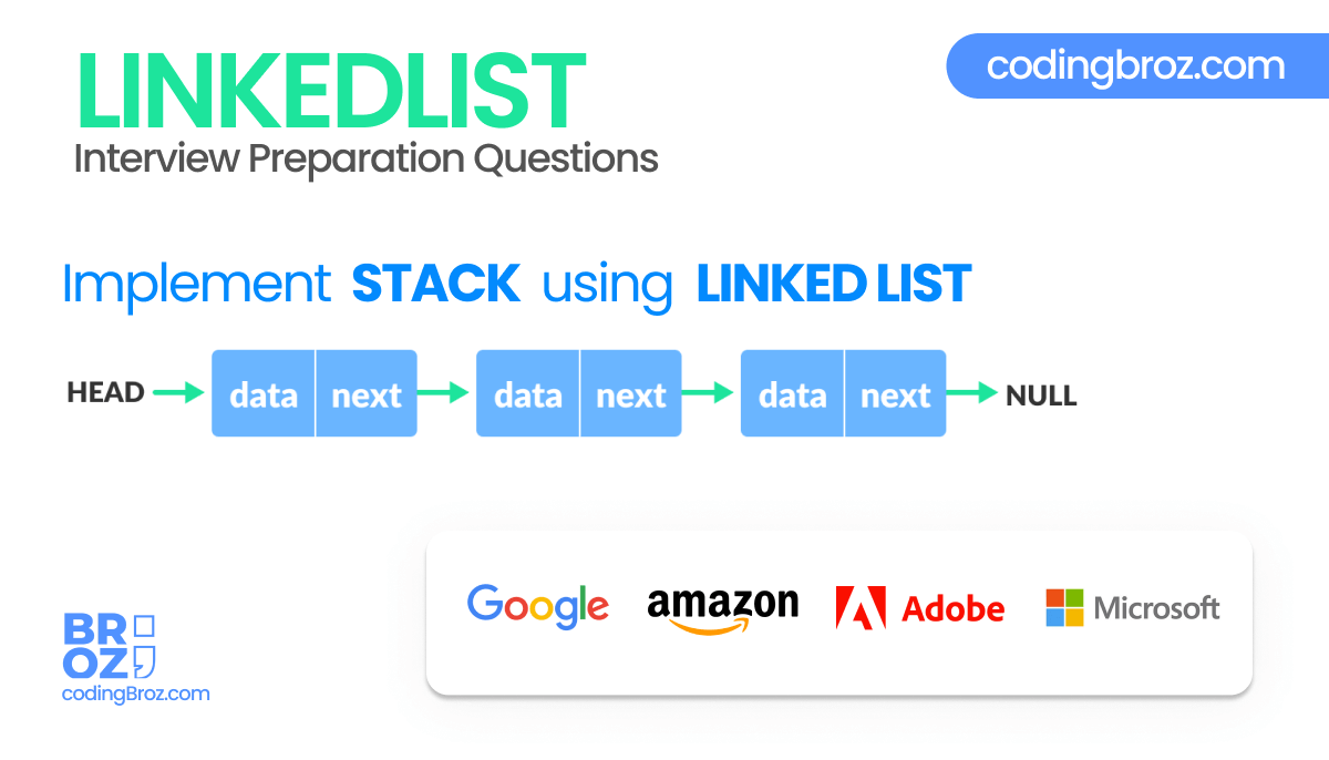 How to implement a stack using linked list in Java & C++