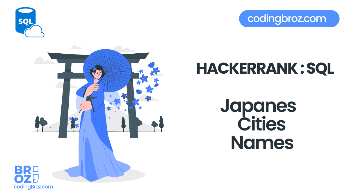 Japanese Cities' Names in SQL